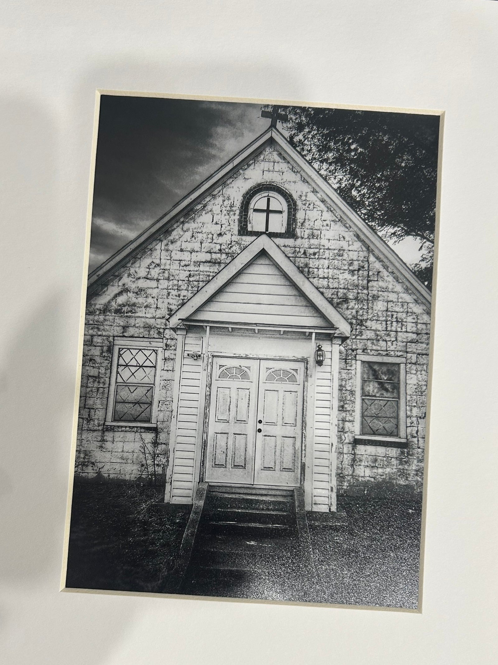 "Church" Matted Photograph by Karen Pulfer Focht