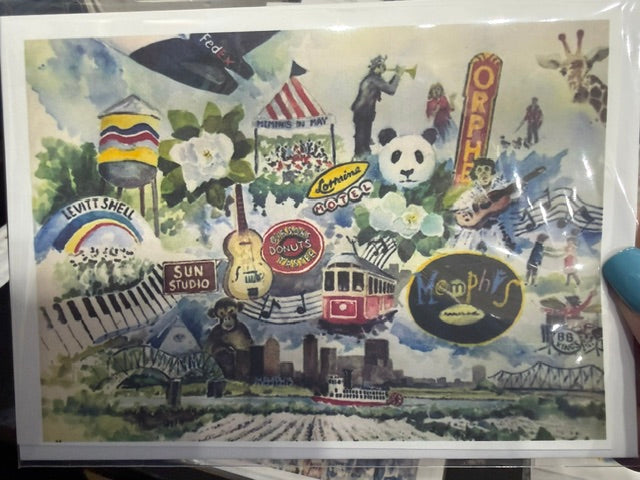 Memphis Greeting Cards By Local Artist Ben Madden