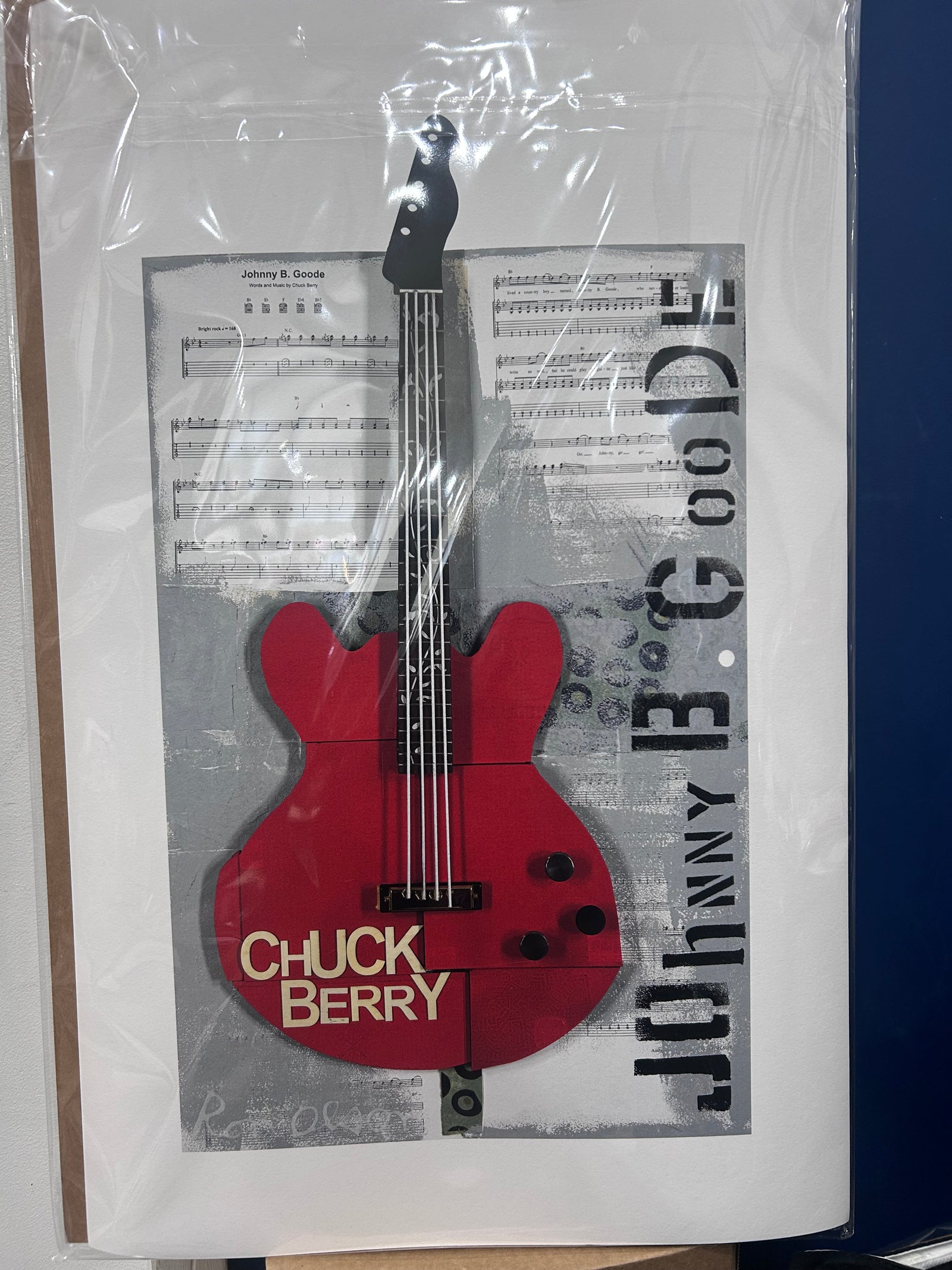 "Johnny B. Goode " signed PRINT of an original painting by local Memphian Ron Olson