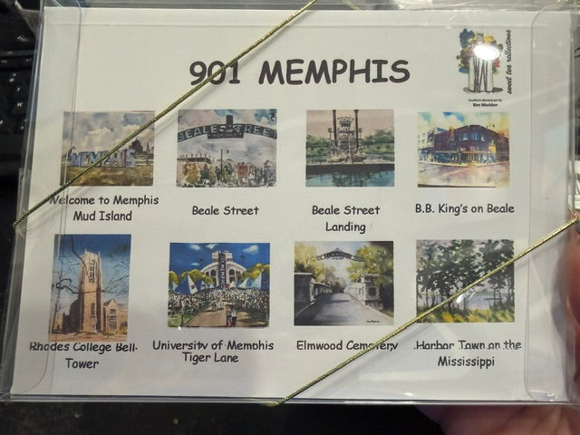 "901 Memphis" Greeting Cards By Local Artist Ben Madden