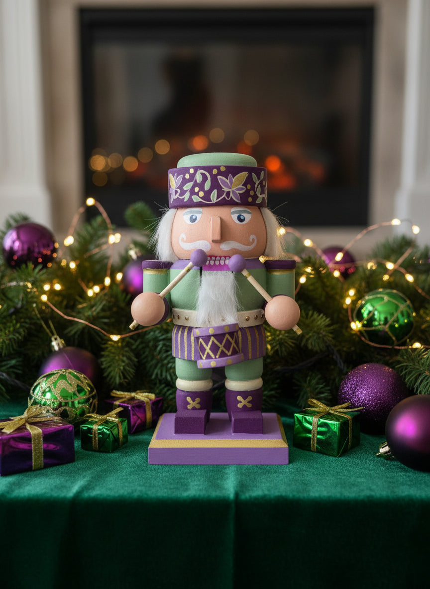 Purple/Green 7" Nutcracker by Local Kim Cook