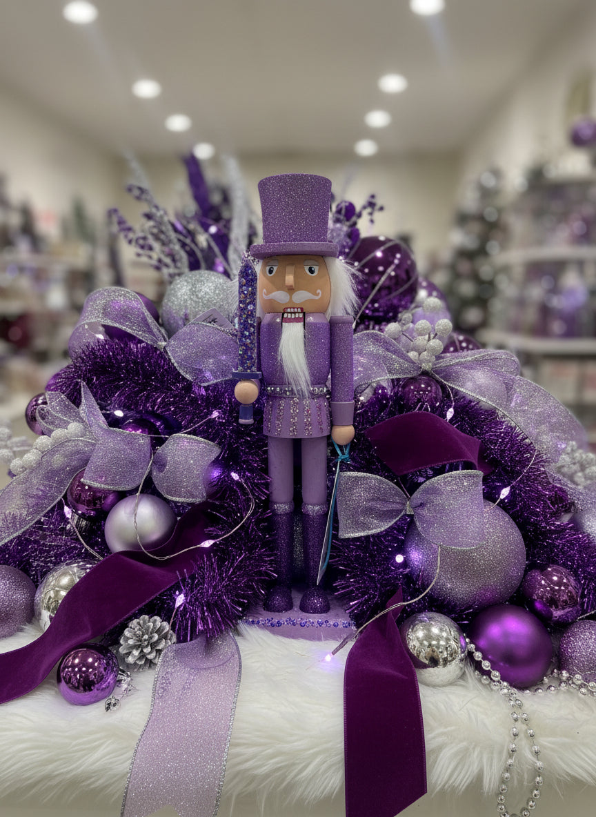 Glittery Purple Nutcracker
