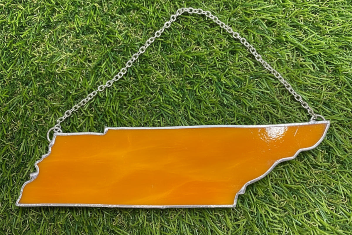 Yellow State of Tennessee Stained Glass- Local Art Tonya Lynn