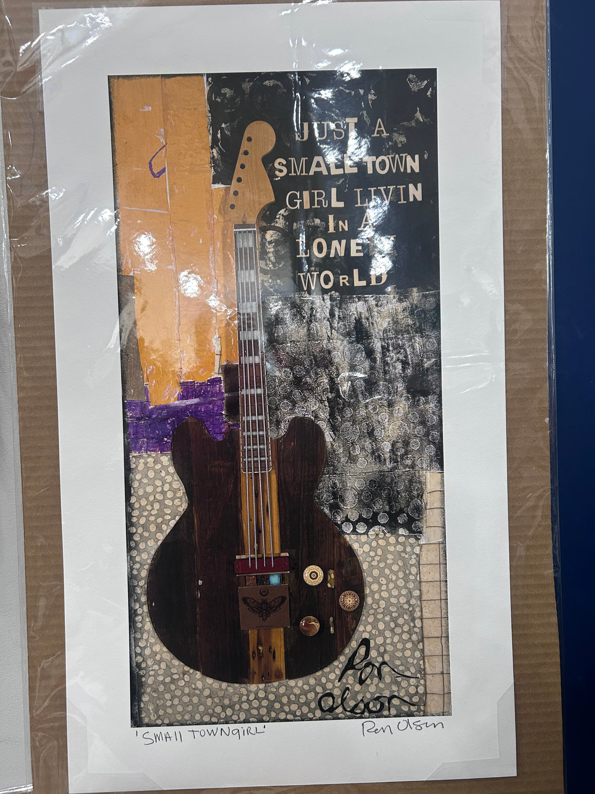 "Just a small town girl " signed PRINT of an original painting by local Memphian Ron Olson