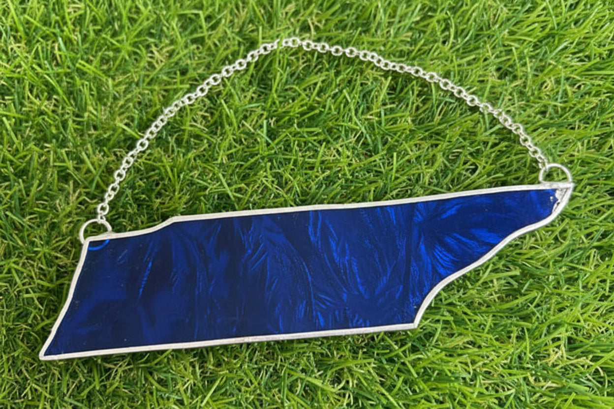 Blue State of Tennessee Stained Glass- Local Art Tonya Lynn