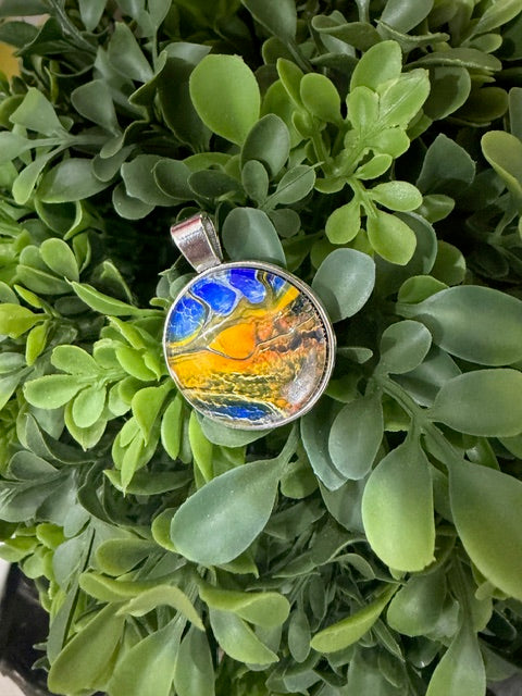 Multi-Color Round Pendants- by Local Memphis Artist Sandra Barrett