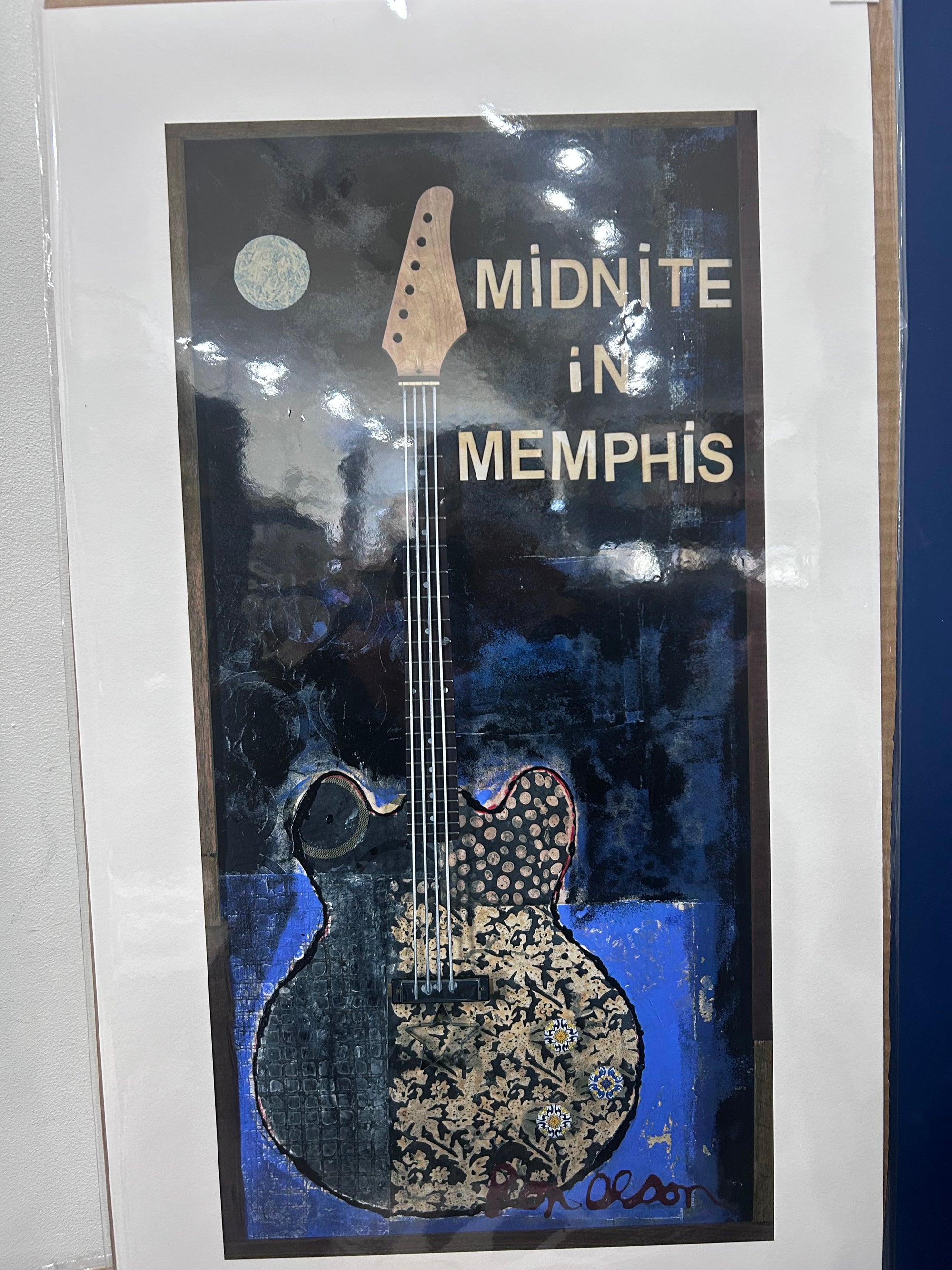 "Midnite in Memphis " signed PRINT of an original painting by local Memphian Ron Olson