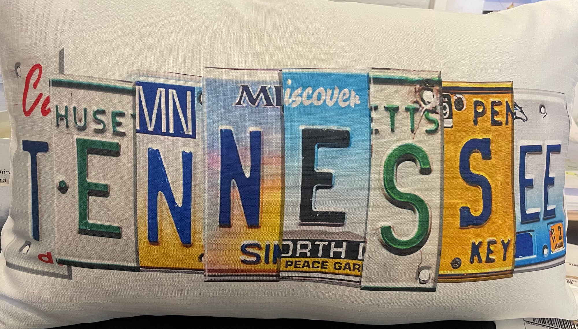 Tennessee License Plate Pillow Case