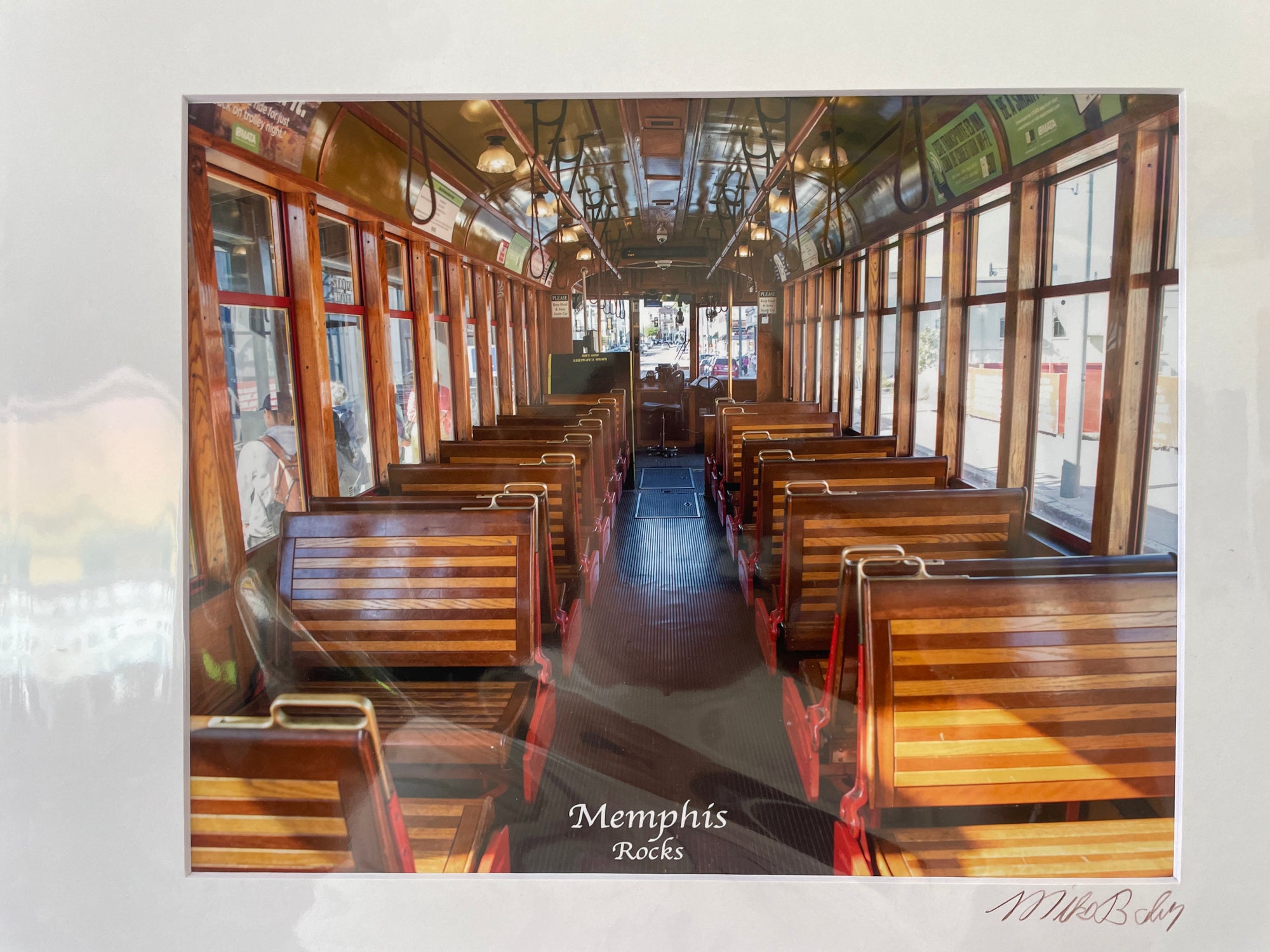 165 Inside a Main Street Trolley Photograph by Mike Baber