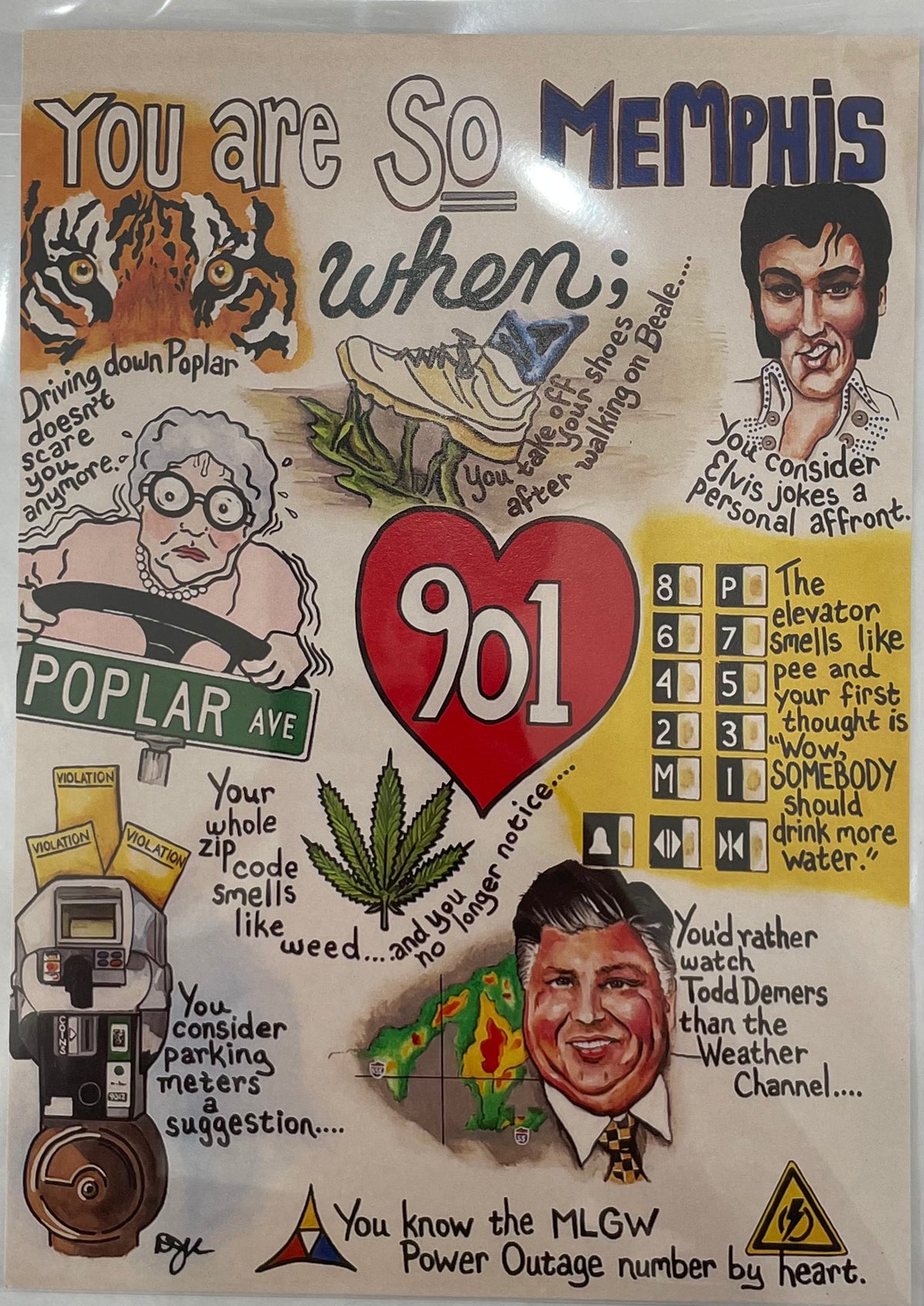 Cards..Memphis Greeting Card designed and painted by DJ Kelly, Memphis Artist