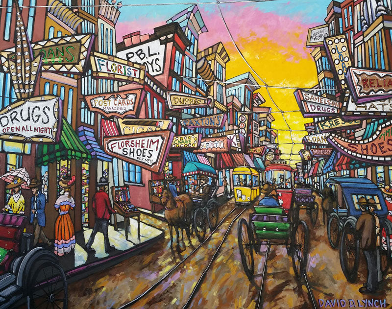 "Main St. Memphis 1906" Print by Local David Lynch