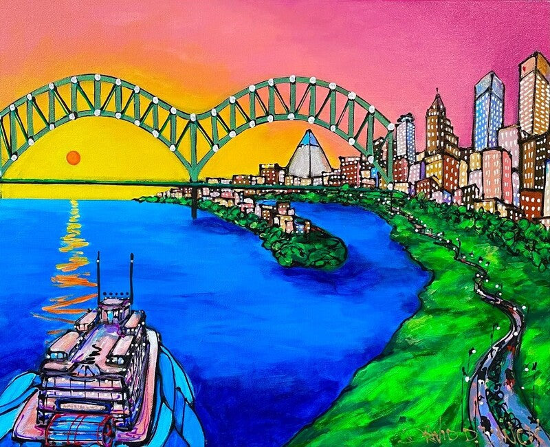 &quot;Memphis Riverside #65&quot; Original by David Lynch