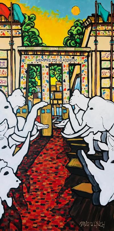 Print "Monkey-in around the Zoo" by Local Artist David Lynch