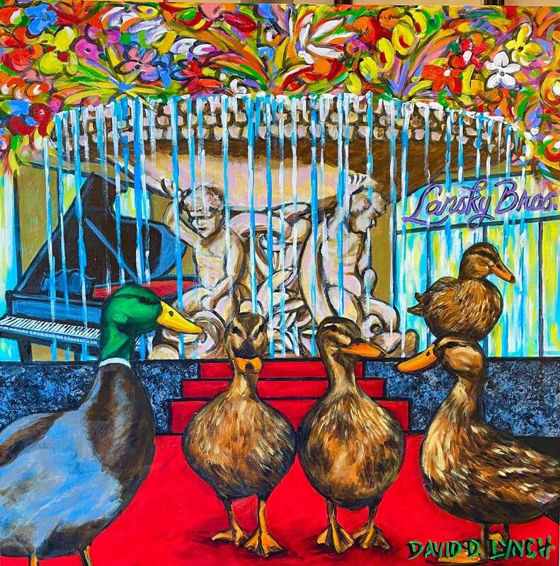 "Peabody Ducks" on Giclee by David Lynch