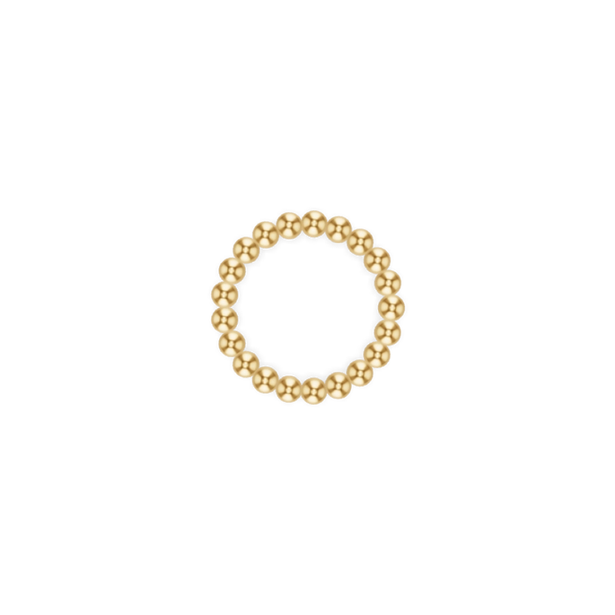 2MM Gold Ball Ring: Gold / Size 3