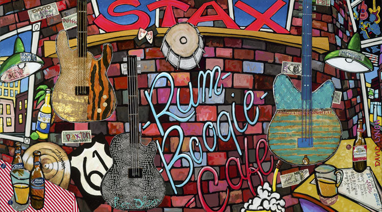 Rum Boogie Cafe " Print By David Lynch