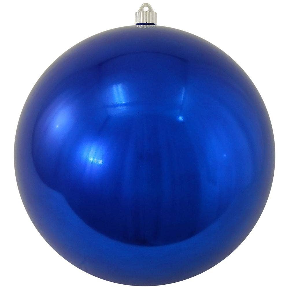 12" Giant Commercial PreWired Ball Ornament Azure Blue Case