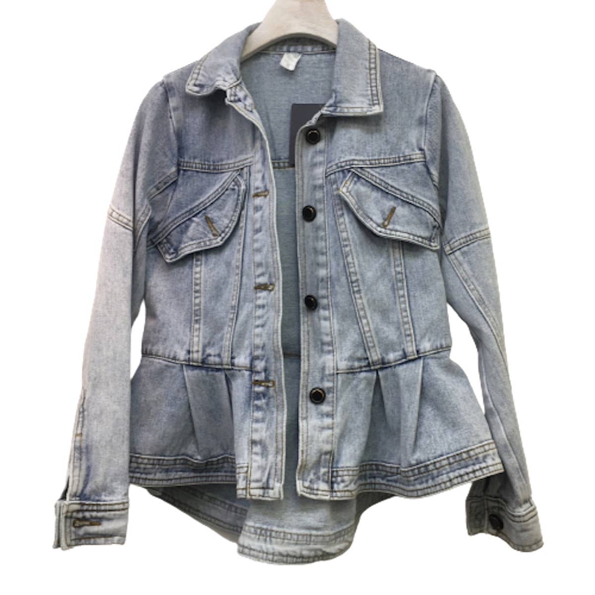 Peplum Denim Jacket  Petite
