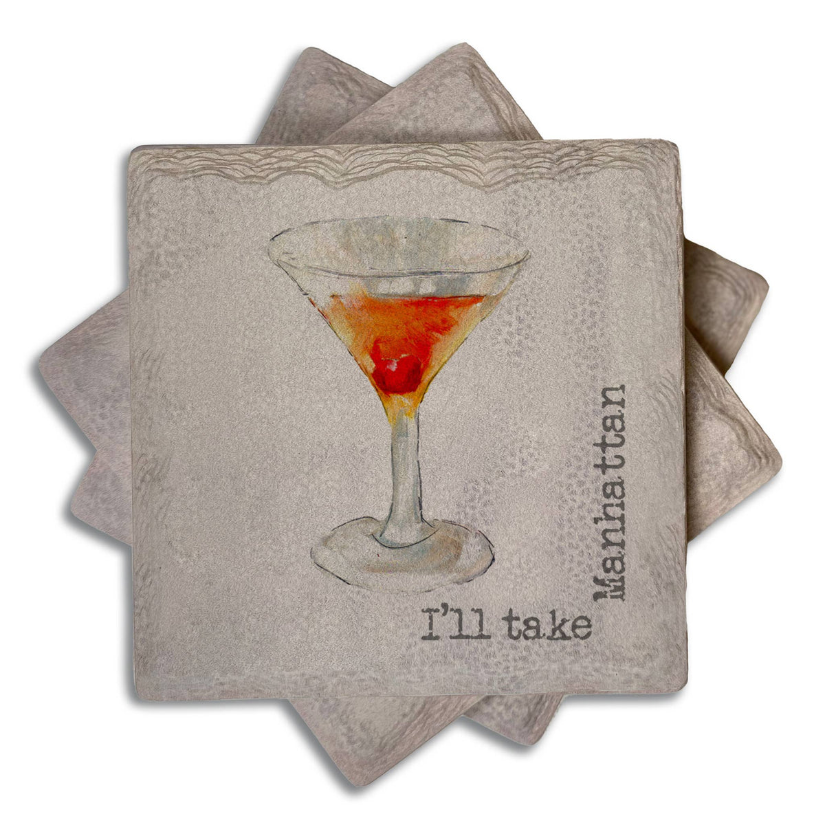 I'll Take Manhattan Absorbent Coaster Set