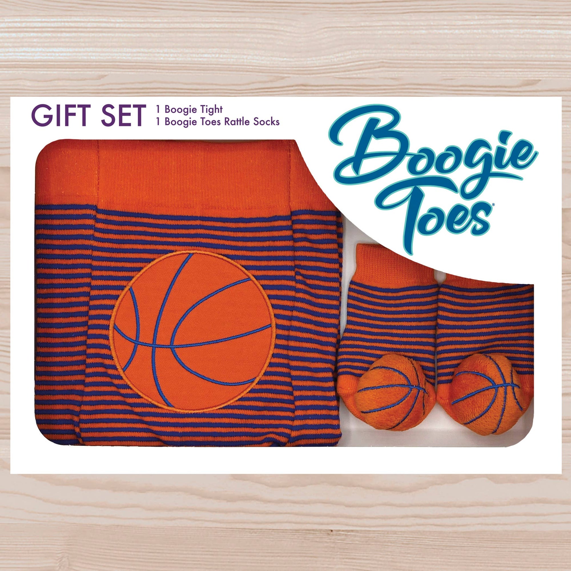 Basketball Tight and Rattle Socks Gift Box 6-12M: 6-12 Months