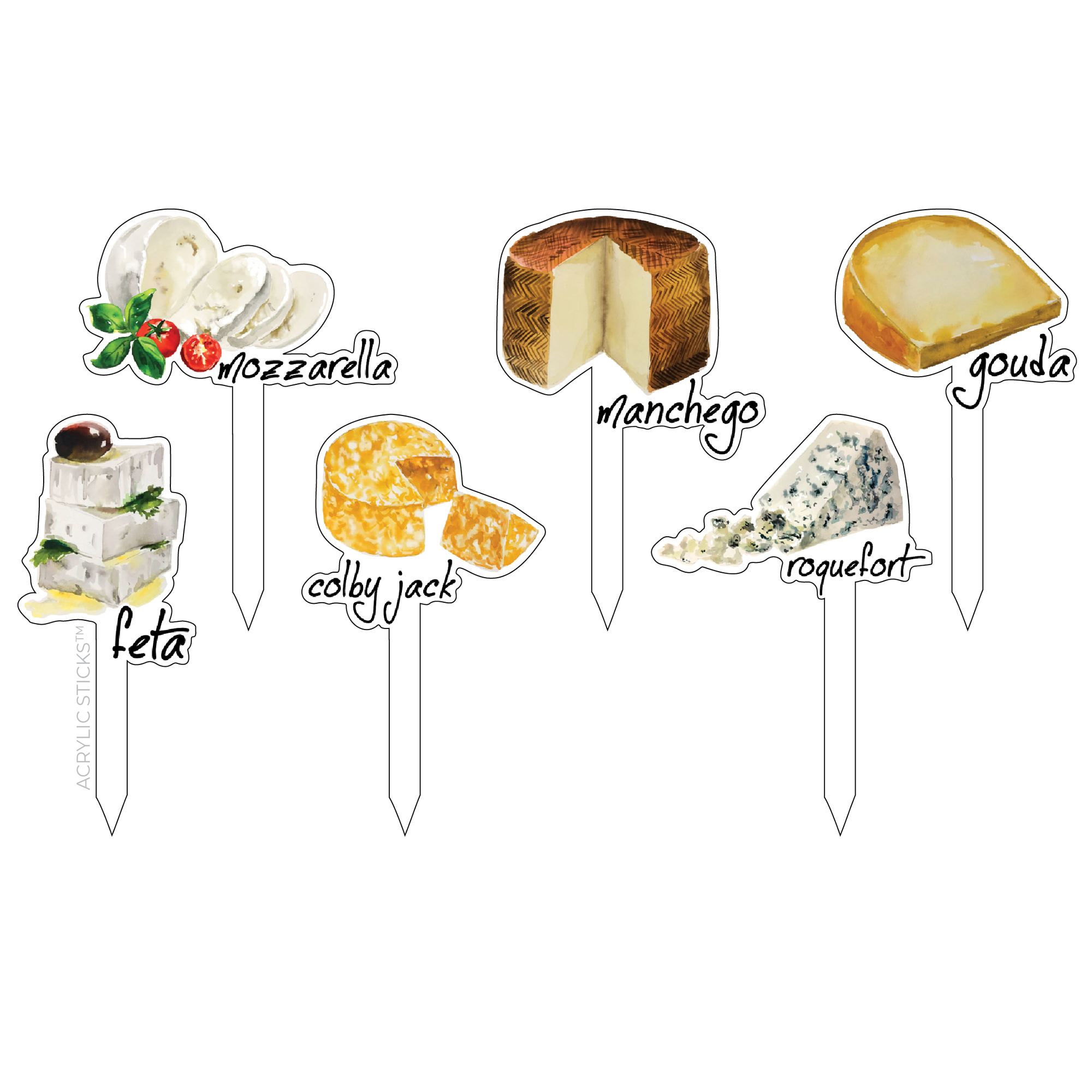 CHEESE LOVERS FROMAGE ACRYLIC STICKS COMBO