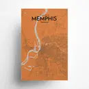 Memphis City Map Poster
