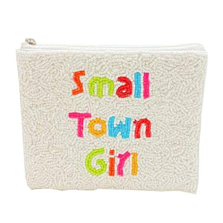 Small Town Girl Beaded Pouch Bag