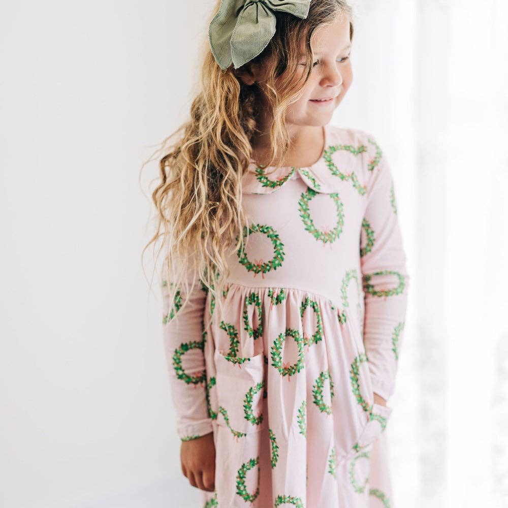 Twirl Dress - Pink Wreath: