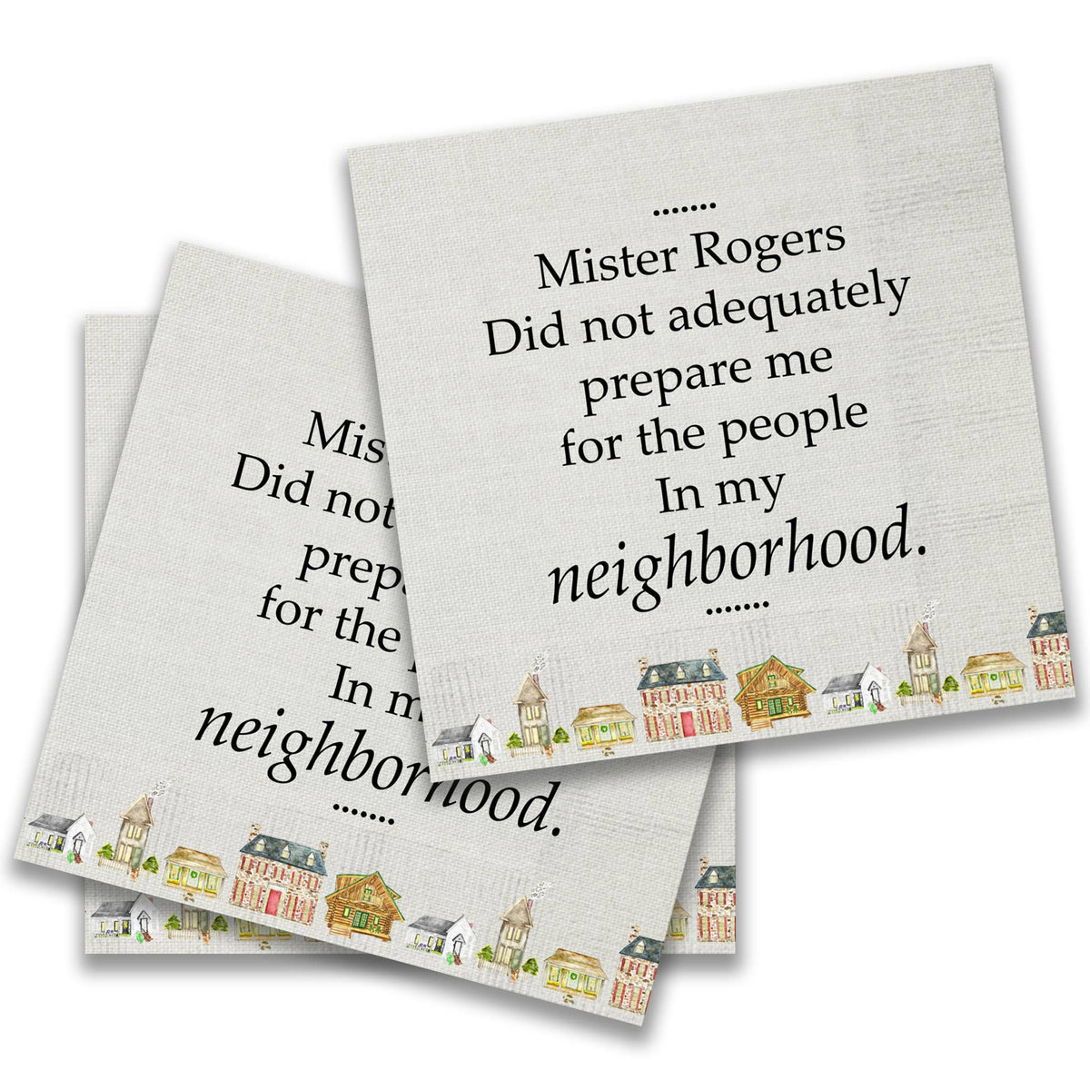 Mister Rogers Cocktail Napkin