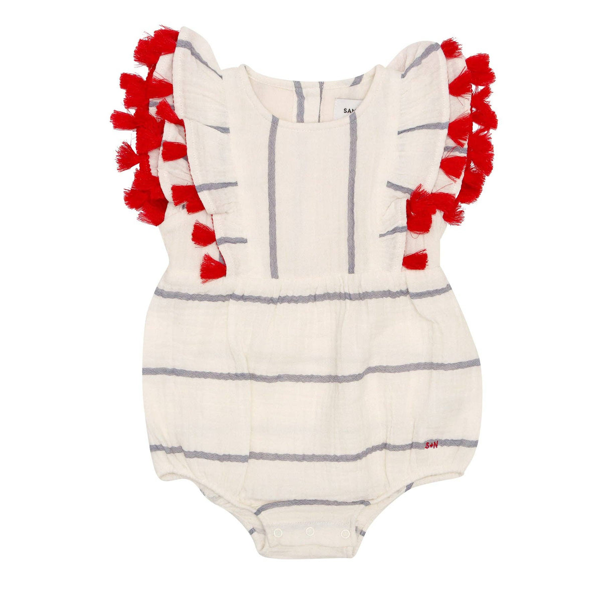 Emma Romper in Navy Stripe