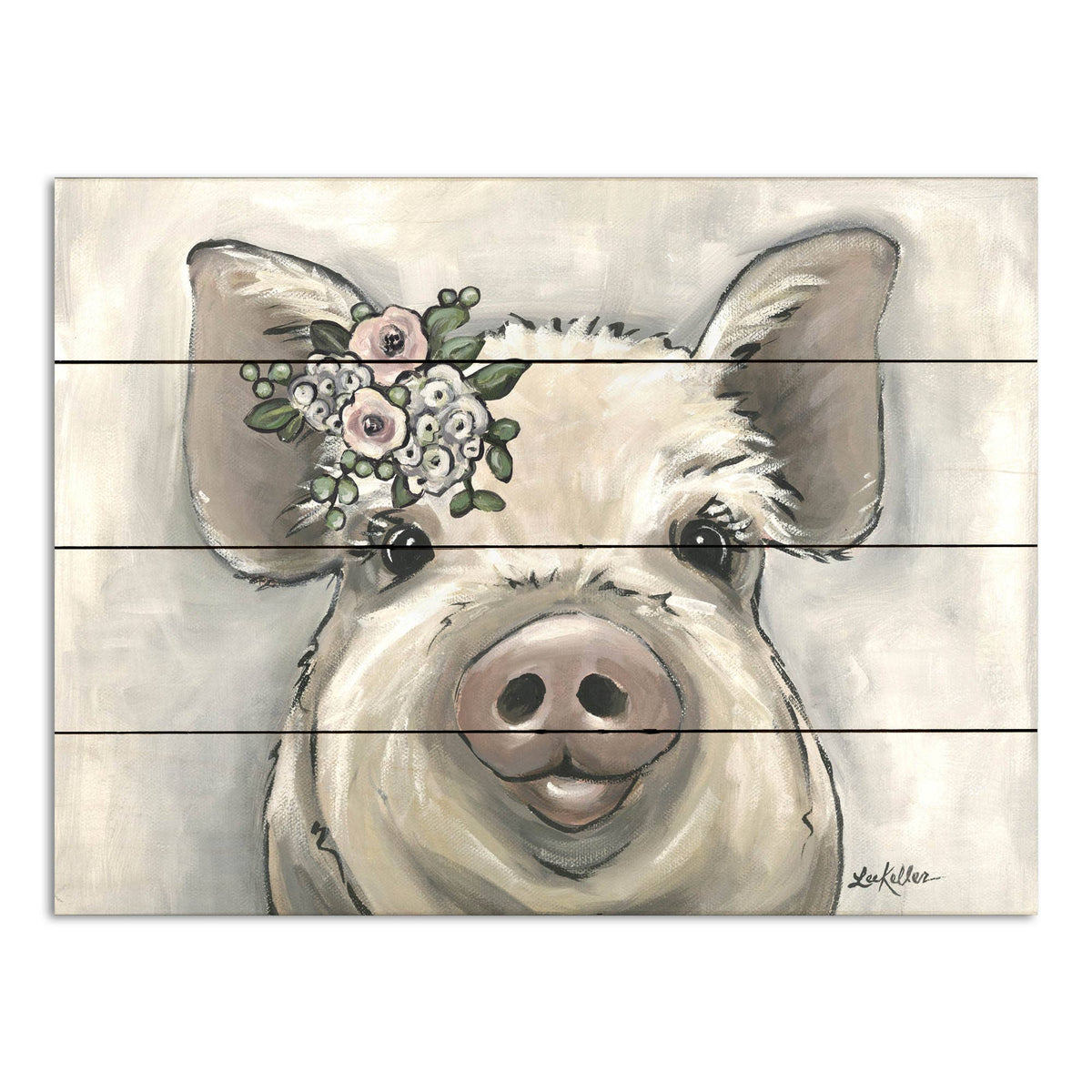 Pallet Wood Boho Pig Sign 12x16", Farmhouse Wood Wall Art