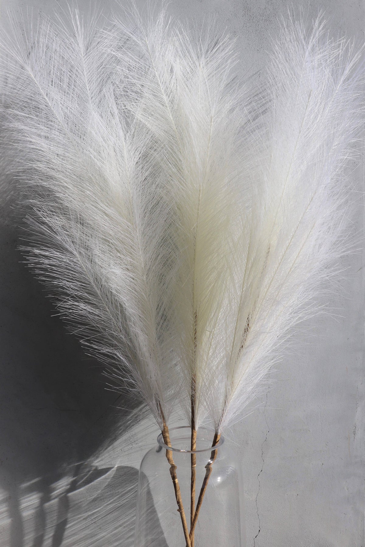Large Off-White Faux Pampas Grass