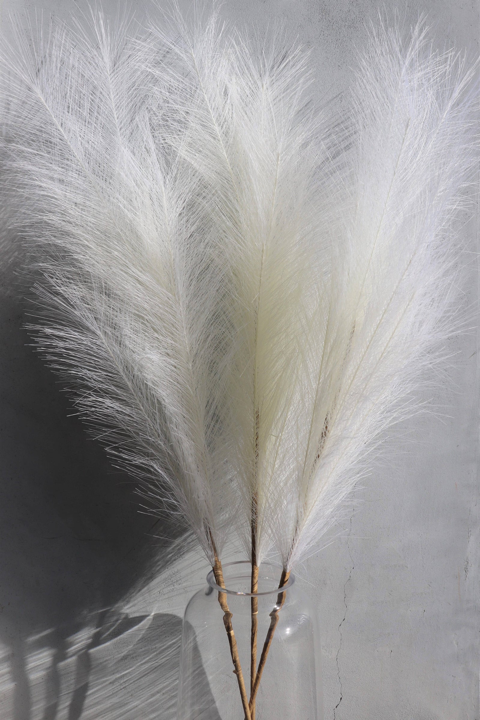Large Off-White Faux Pampas Grass