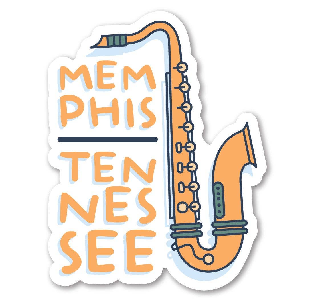 Tennessee Memphis Saxophone Eco Wood Ornament