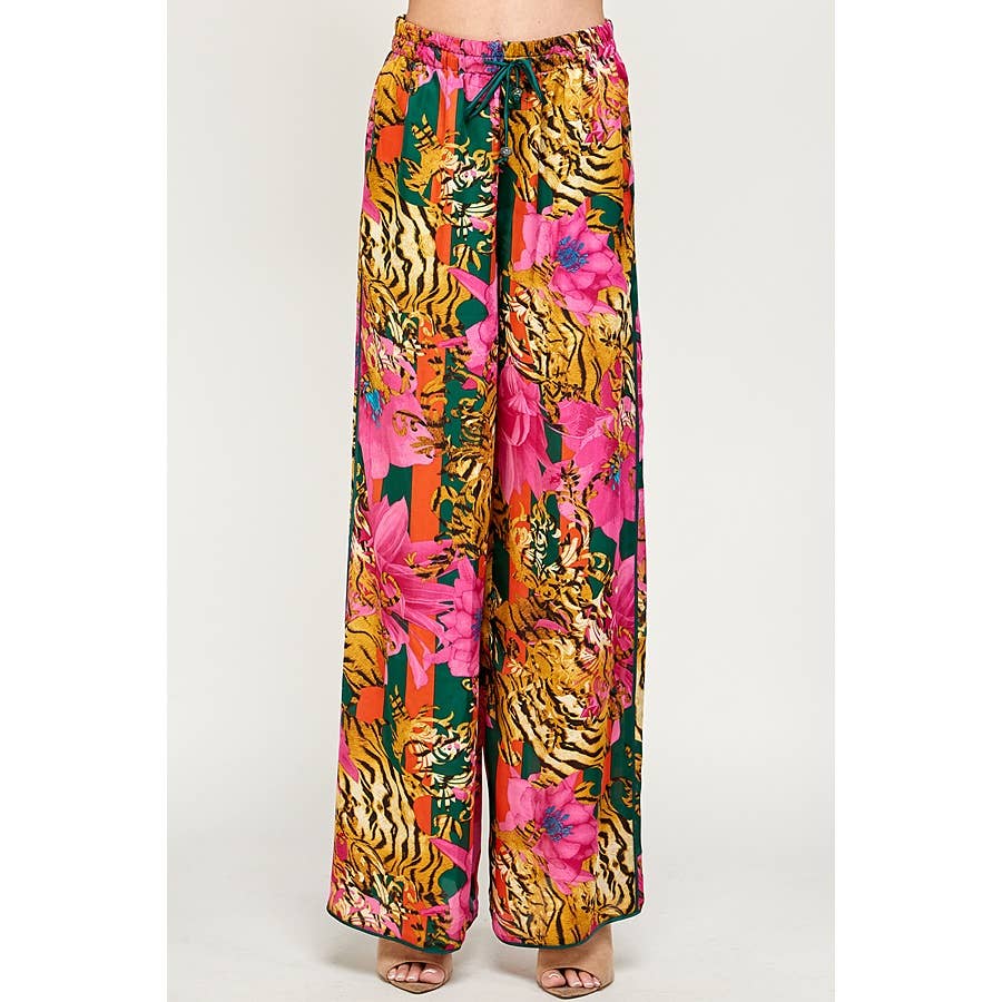 Tiger Print Flowy Pants