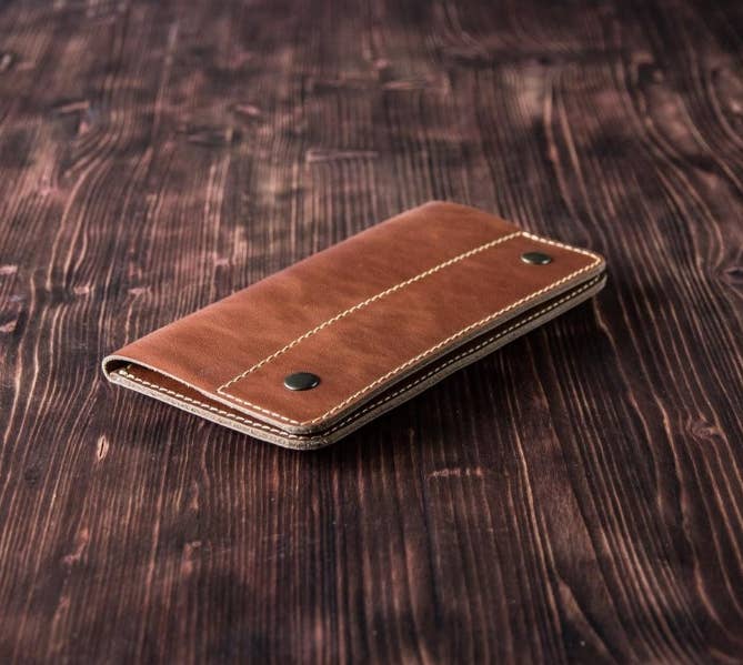 Personalized leather Cell Phone Wallet, Leather Cash bag