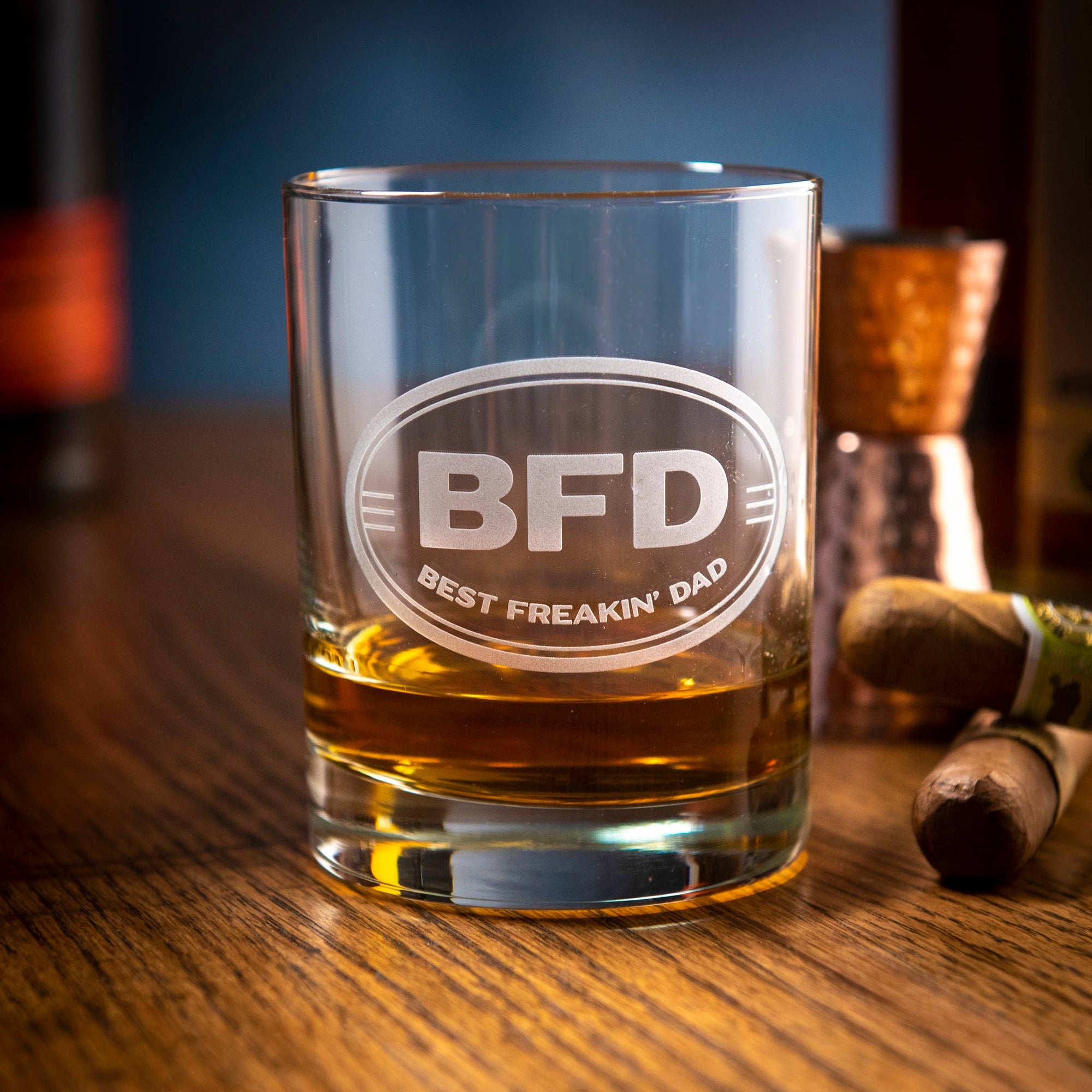 Best Freakin' Dad Whiskey Glass