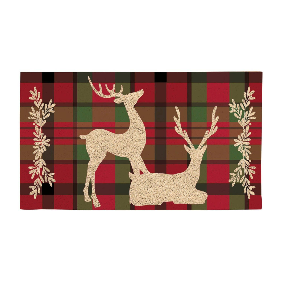 Tartan Reindeer Coir Mat