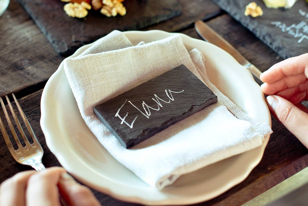 Slate Table Setting Placecard