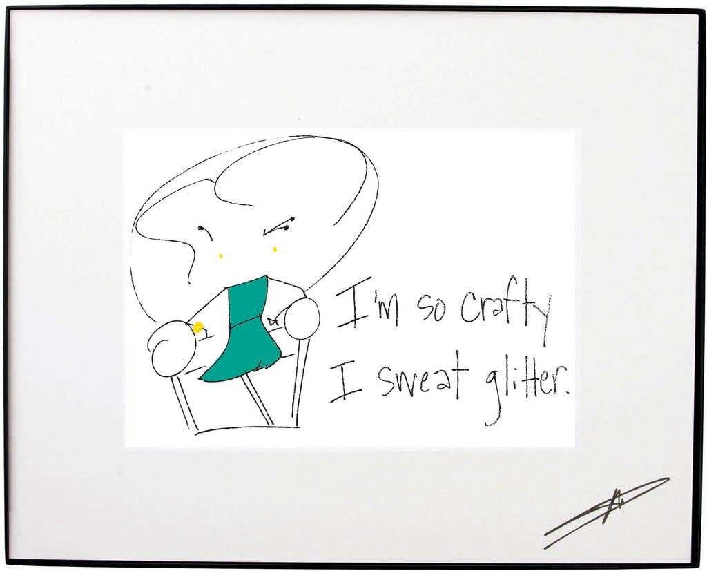 I Sweat Glitter - Framed Art