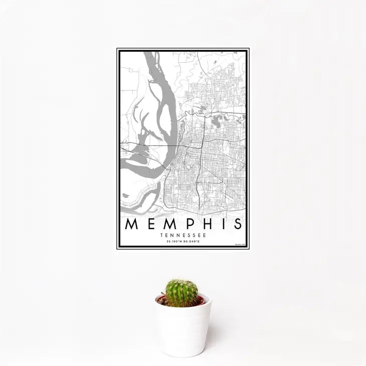 Memphis TN Map Print Classic