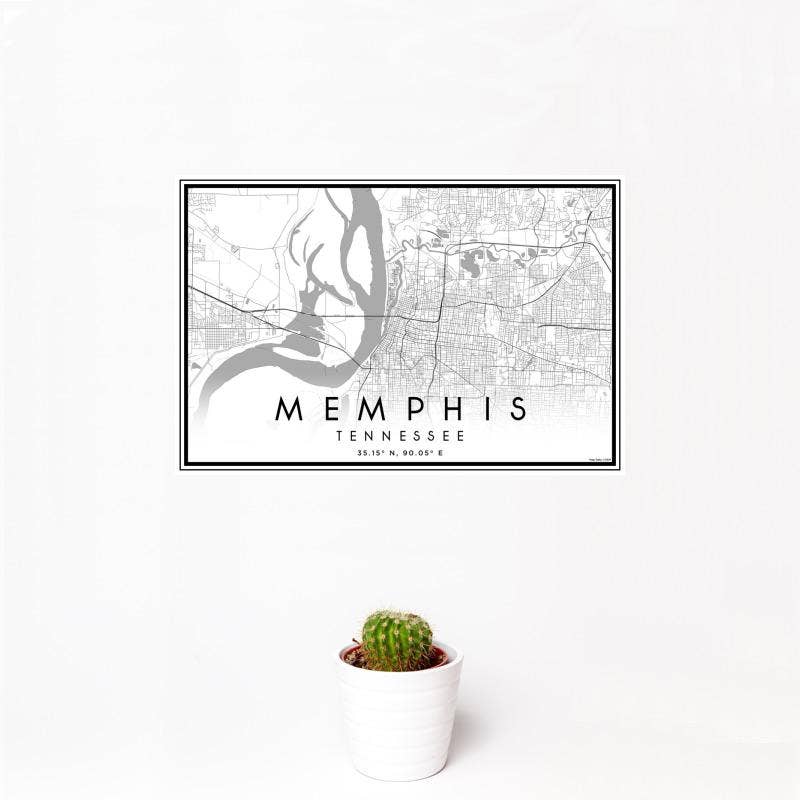 Memphis TN Map Print Classic