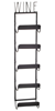 "Wine" 5 Bottle Vertical Wine Rack with Chalkboard