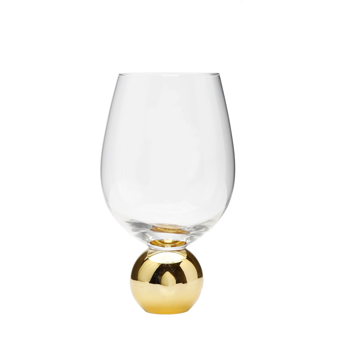 Wine Glass on Gold Ball Pedestal