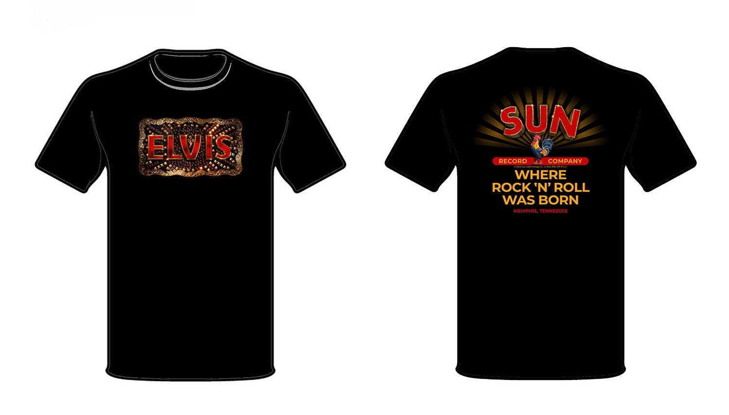 Elvis Sun Records/ Rock N Roll Born T Shirt