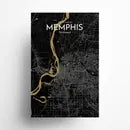 Memphis City Map Poster