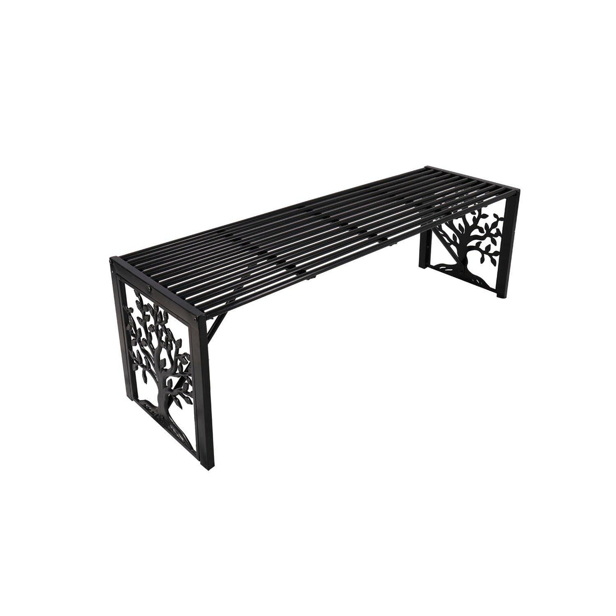 Straight Metal Bench Tree of Life