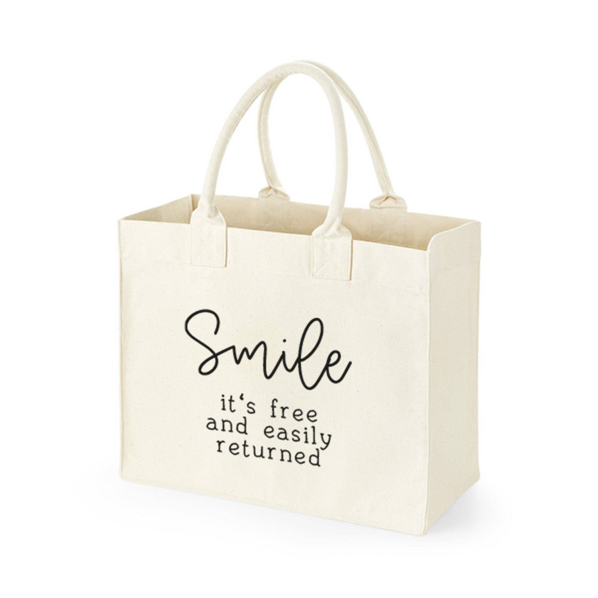 Natural canvas bag | Smile