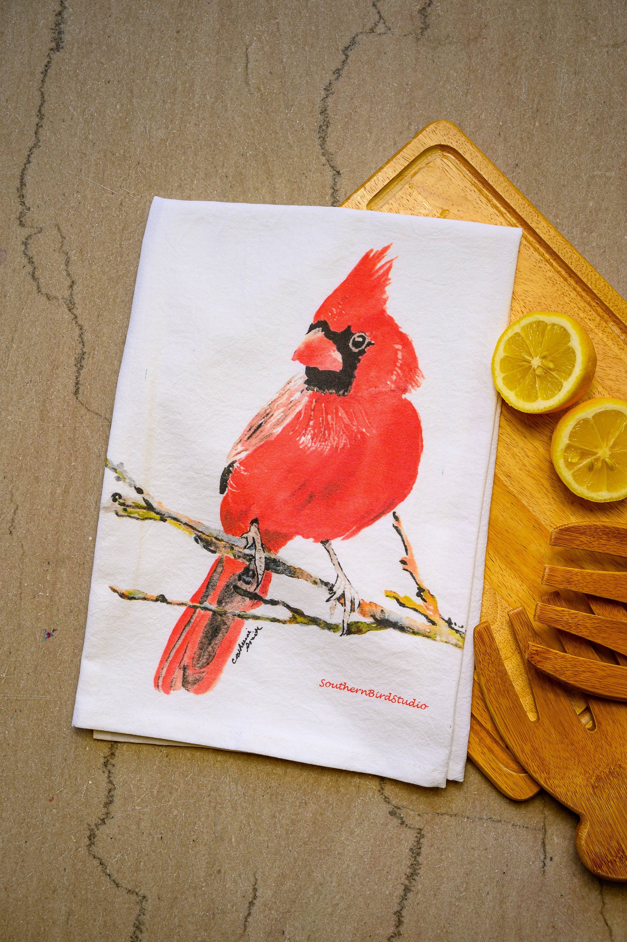 Cardinal Tea Towel