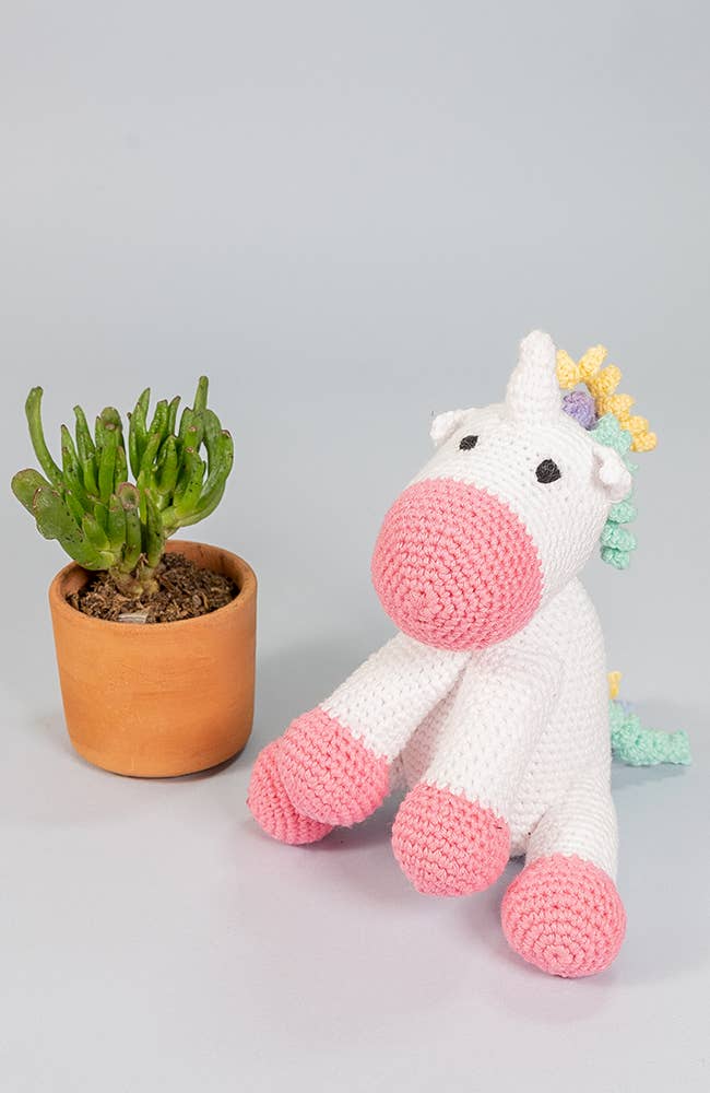 Unicorn 8" Crochet Doll | 100% Cotton Doll | WuamanKIDS